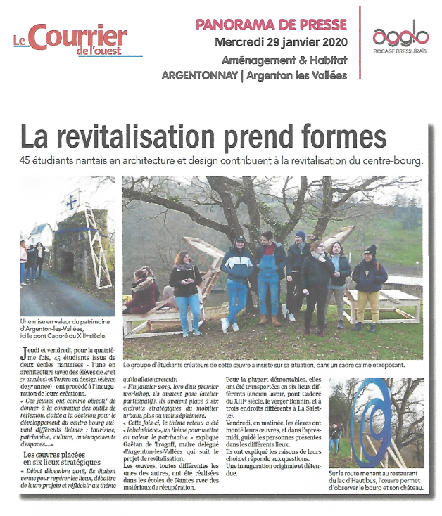 Module Micro-architectures centre-bourgs 2020 - Le Courrier de l'Ouest - 29/01/20